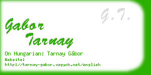 gabor tarnay business card
